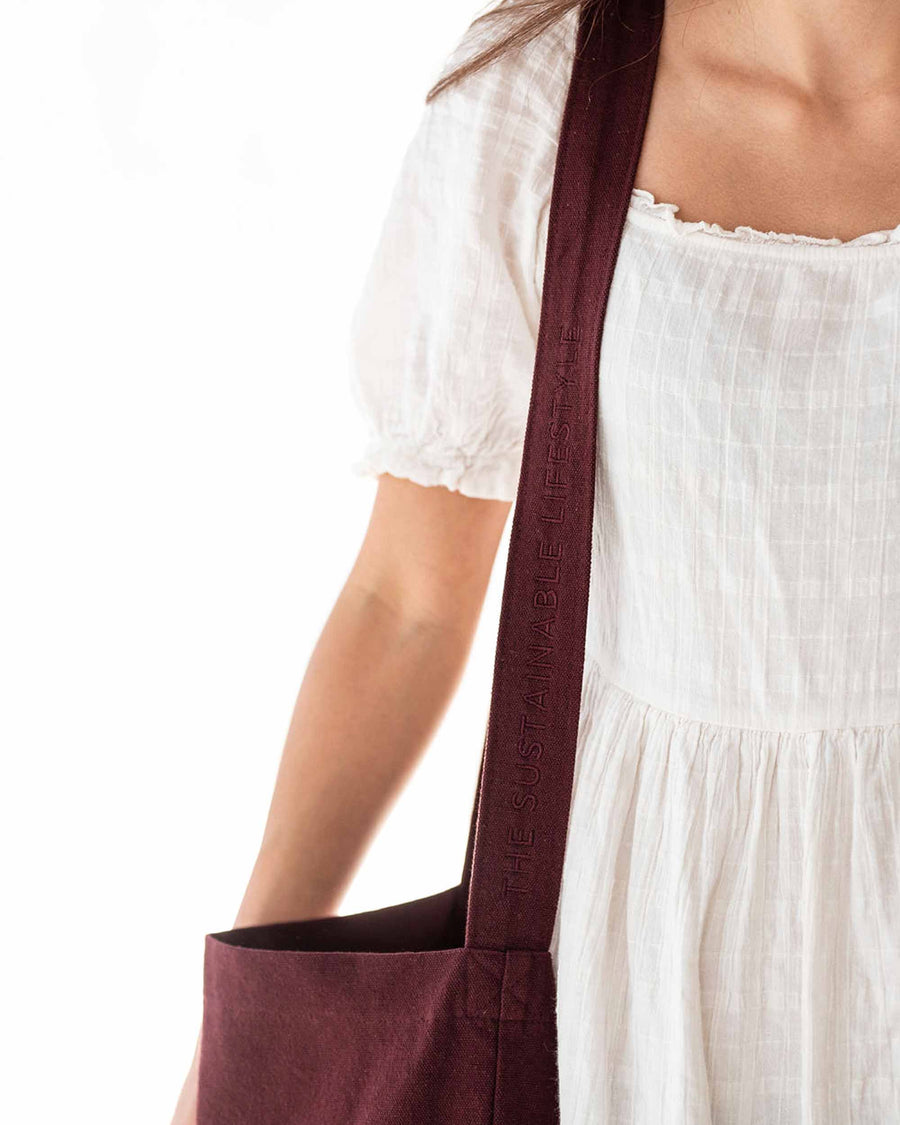 Mira Canvas Bag - Wine