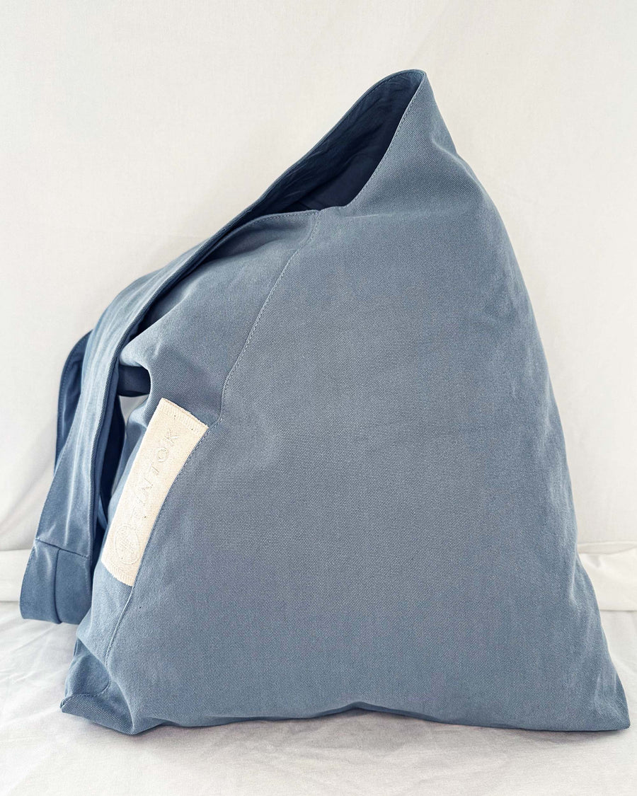 Tira Oversized Triangle Canvas Bag - Ashley Blue